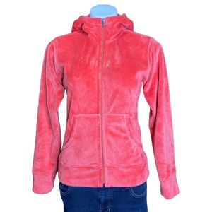 PATAGONIA Synchilla Dragonfruit Full Zip Hooded Fuzzy Sweatshirt Small